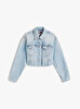 Kadın Cropped Trucker Denim Ceket