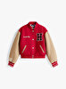 Kız Çocuk Letterman Varsity Bomber Ceket