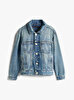Erkek Çocuk Trucker Flag Denim Ceket