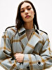Kadın Light Wool Check Trençkot