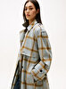 Kadın Light Wool Check Trençkot