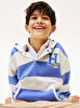 Erkek Çocuk Varsity Stripe Button Hoodie