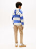 Erkek Çocuk Varsity Stripe Button Hoodie