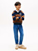 Erkek Çocuk Varsity Stripe Button Hoodie