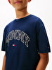 Erkek Çocuk Varsity Raised Print T-shirt