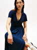 Kadın 1985 Pleated Wrap Elbise