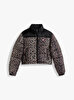 Kadın TJW Cropped Leopard Puffer Mont