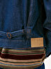 Erkek Pleated Trucker Denim Ceket