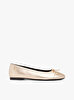 Kadın Metallic Toe-Cap Babet