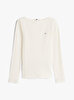Kadın Slim Rib Boat Neck T-shirt