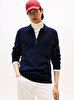 Erkek Lambswool Zip Polo Kazak