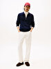 Erkek Lambswool Zip Polo Kazak