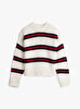 Kadın TJW Badge Stripe Kazak