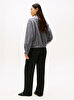 Kadın Wool Texture Regular Bomber Ceket