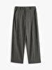 Kadın Pinstripe Loose Straight Pantolon