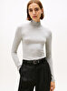 Kadın Slim Soft Roll-nk T-shirt