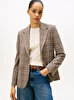 Kadın Core Check Regular Straight Blazer