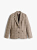 Kadın Core Check Regular Straight Blazer