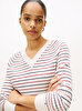 Kadın Wool Cash Cable V-neck Kazak