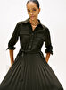 Kadın Flannel Touch Pleated Elbise