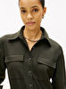 Kadın Flannel Touch Pleated Elbise