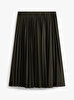 Kadın Flannel Touch Pleated Etek