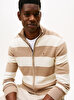 Erkek Block Stripe Cotton Kazak