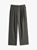 Kadın Flannel Relaxed Straight Pantolon