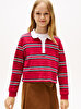 Kız Çocuk Stripe Uzun Kollu Polo T-shirt