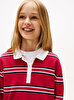 Kız Çocuk Stripe Uzun Kollu Polo T-shirt