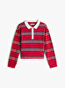 Kız Çocuk Stripe Uzun Kollu Polo T-shirt