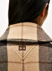Kadın Wool Check Kemerli Kaban