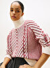 Kadın Textured Cable Mock Neck Kazak