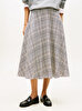 Kadın Preppy Midi Etek