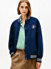 Kadın Wool Varsity Bomber Ceket