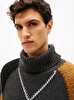Erkek Argyle Roll Neck Kazak
