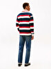 Erkek Crest Stripped Rugby Sweatshirt