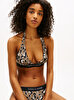 Kadın Halter Print Bikini Üstü