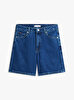 Kadın Denim Straight Şort
