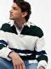 Erkek Relaxed Stripe Rugby Sweatshirt