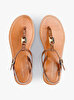 Kadın Leather Tanga Sandalet