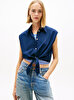 Kadın TJW Tie Front Poplin Gömlek