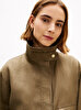 Kadın Linen Utility Bomber Ceket