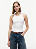 Kadın Contrast Bind Rib T-shirt