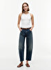 Kadın Contrast Bind Rib T-shirt