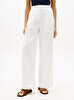 Kadın Linen Blend Wide Leg Pantolon