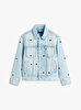Erkek Çocuk Wavy Flag Oversize Trucker Denim Ceket