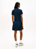 Kadın TJW Badge Pleated Pique Elbise