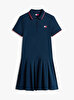 Kadın TJW Badge Pleated Pique Elbise