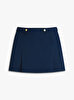 Kadın Preppy Cotton Pleated Etek
